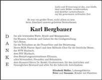 Traueranzeige Karl Bergbauer
