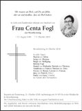 Traueranzeige Centa Fogl