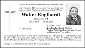Traueranzeige Walter Englhardt