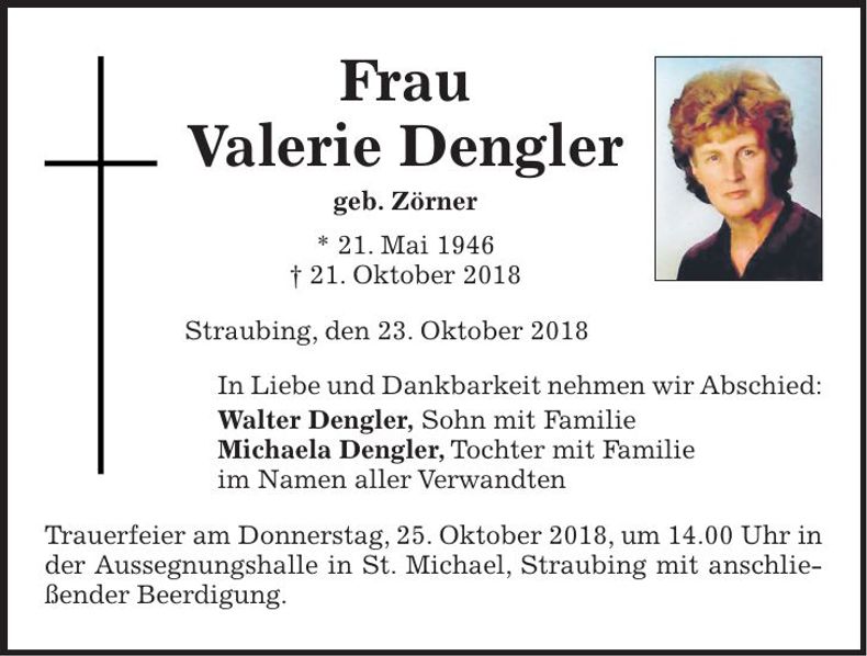 Traueranzeige Valerie Dengler