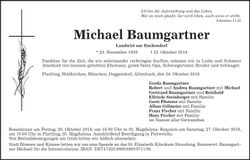 Traueranzeige Michael Baumgartner