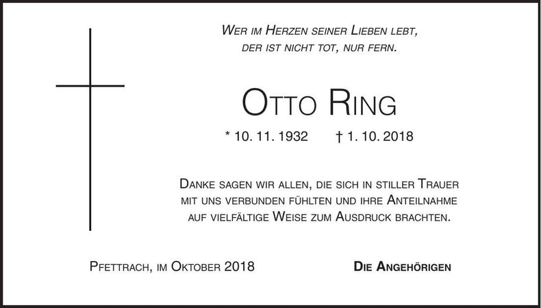 Traueranzeige Otto ring