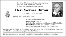 Traueranzeige Werner Buron