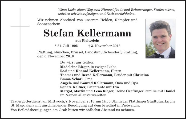 Traueranzeige Stefan Kellermann