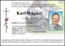 Traueranzeige Karl Wagner