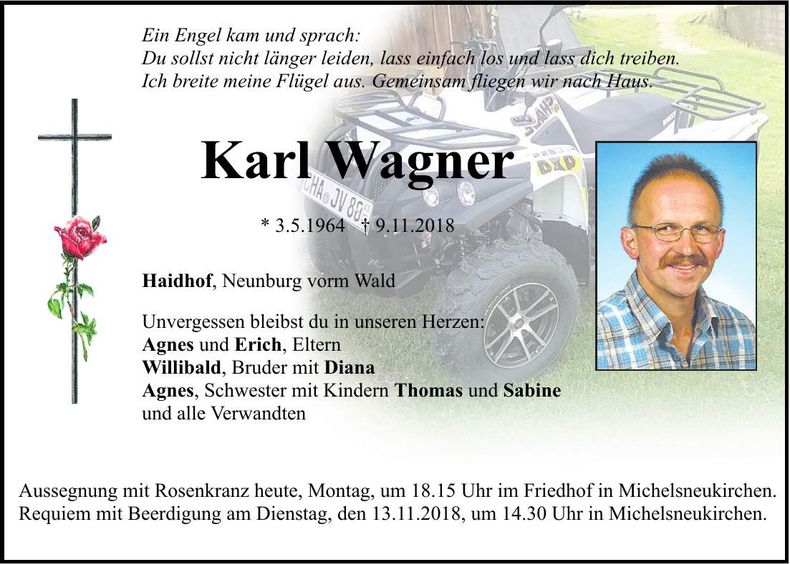 Traueranzeige Karl Wagner