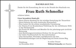 Traueranzeige Ruth Schmolke