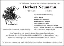 Traueranzeige Herbert Neumann