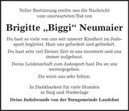Traueranzeige Brigitte Neumaier