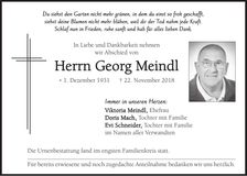 Traueranzeige Georg Meindl