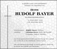 Traueranzeige Rudolf Bayer