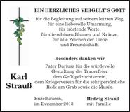 Traueranzeige Karl Strauß