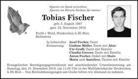 Traueranzeige Tobias Fischer