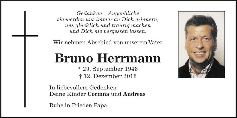 Traueranzeige Bruno Herrmann