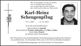 Traueranzeige Karl-Heinz Scheugenpflug