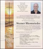 Traueranzeige Werner Bliemsrieder