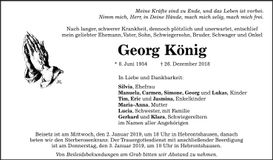 Traueranzeige Georg König