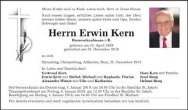 Traueranzeige Erwin Kern