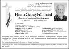 Traueranzeige Georg Pömmerl