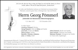 Traueranzeige Georg Pömmerl