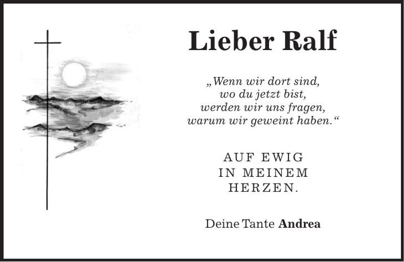 Traueranzeige Ralf Christl