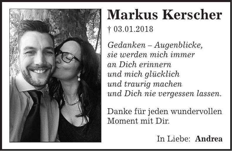 Traueranzeige Markus Kerscher