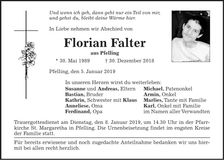 Traueranzeige Florian Falter