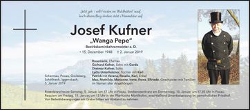 Traueranzeige Josef Kufner