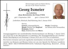 Traueranzeige Georg Ixmeier