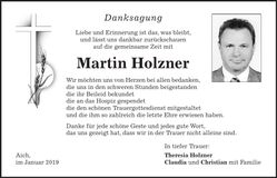 Traueranzeige Martin Holzner