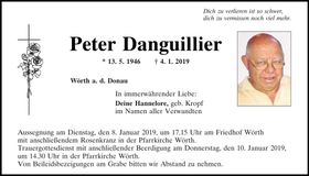 Traueranzeige Peter Danguillier