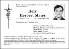 Traueranzeige Herbert Maier