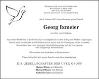 Traueranzeige Georg Ixmeier