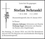 Traueranzeige Stefan Schrankl