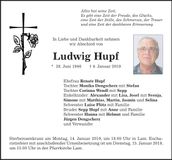 Traueranzeige Ludwig Hupf