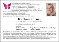 Traueranzeige Kathrin Pirner