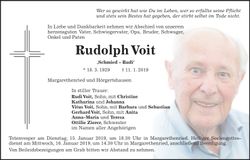 Traueranzeige Rudolph Voit
