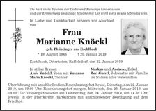 Traueranzeige Marianne Knöckl