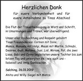 Traueranzeige Tina 