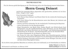 Traueranzeige Georg Deinert