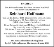 Traueranzeige Dieter Zehetbauer
