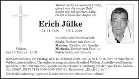 Traueranzeige Erich Jülke