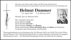 Traueranzeige Helmut Dummer