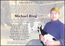 Traueranzeige Michael Ring