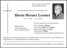 Traueranzeige Werner Lermer