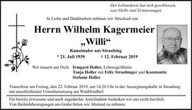 Traueranzeige Wilhelm Kagermeier