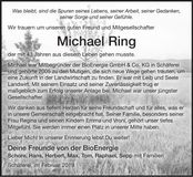Traueranzeige Michael Ring