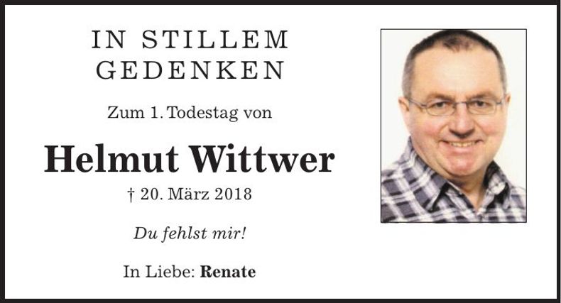 Traueranzeige Helmut Wittwer