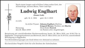 Traueranzeige Ludwig Englhart