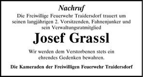 Traueranzeige Josef Grassl